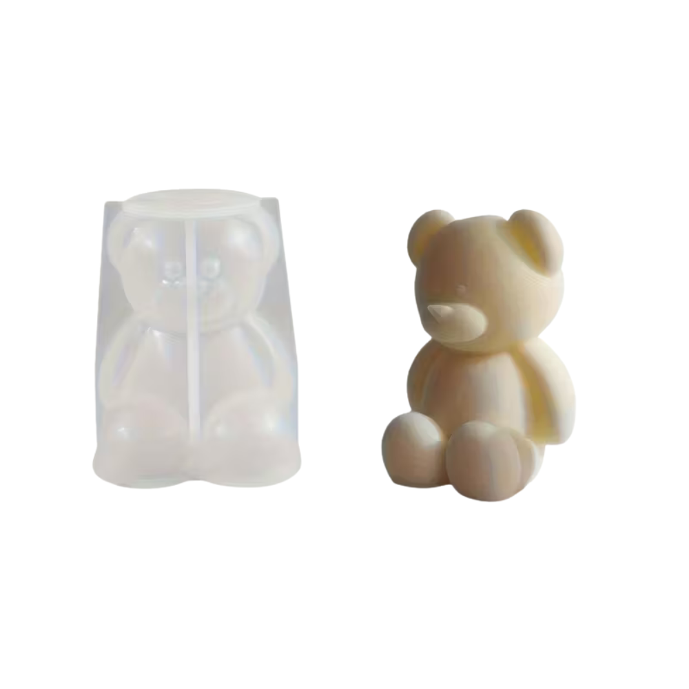 Moule à bougie en silicone en forme d'ours