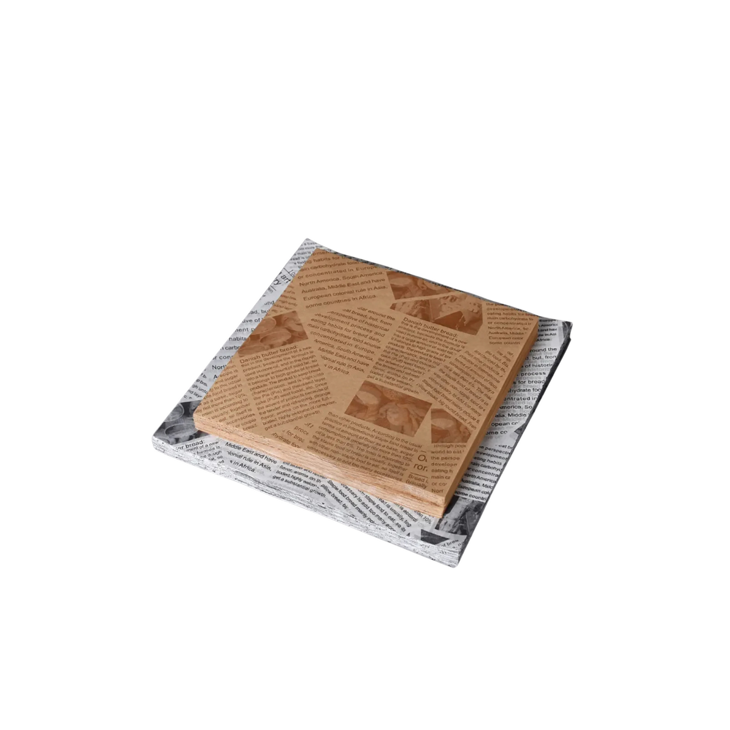 Papier d'emballage alimentaire motif journal