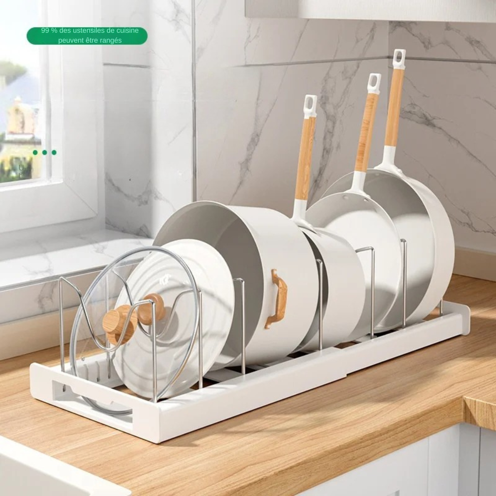 Range-couverts pliable – Support pratique pour ustensiles et couvercles de cuisine