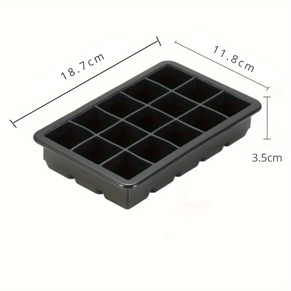 Moule à Glaçons en Silicone – Plateau 15 Cubes Réutilisable