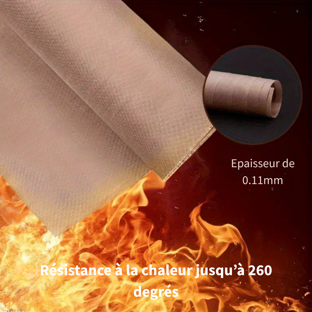 Tapis de Four Réutilisables Antiadhésifs en PTFE pour Cuisson