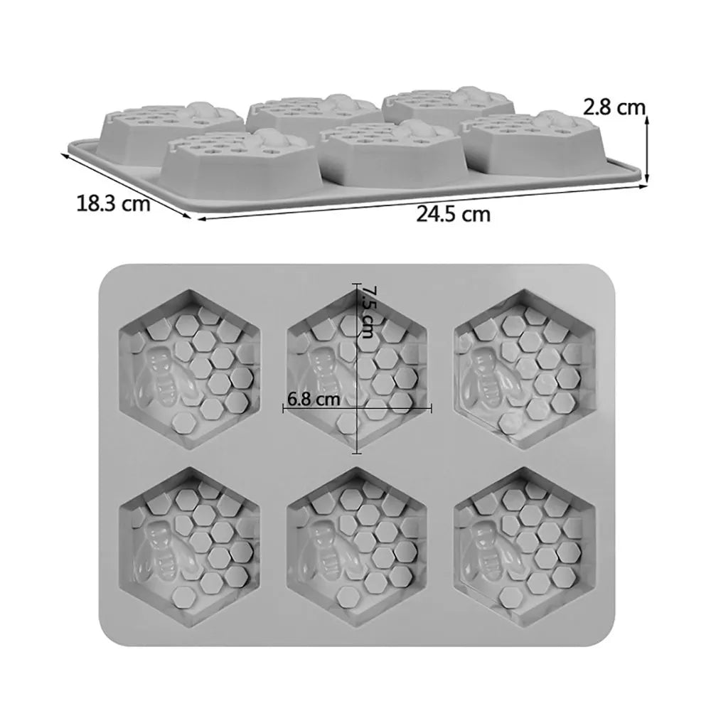 Moule à savon en silicone en nid d'abeille