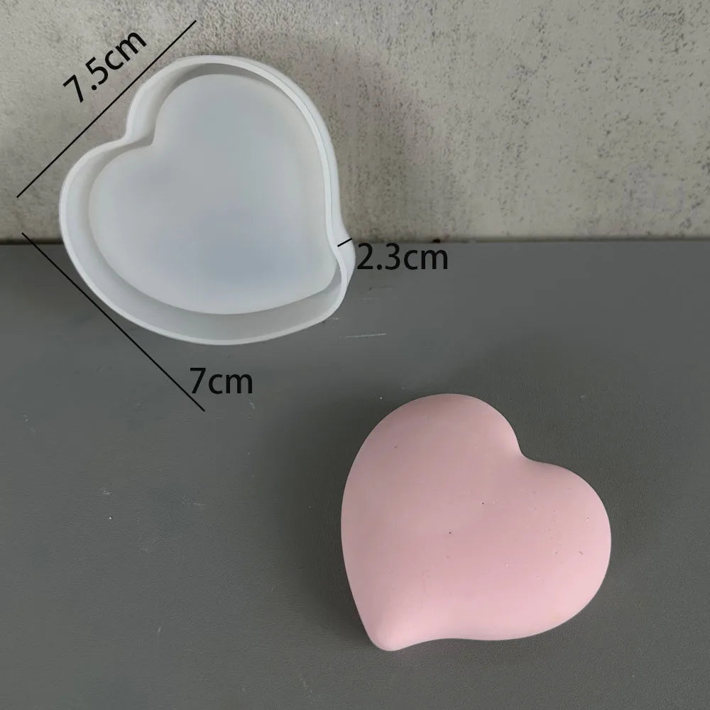 Moule à savon en silicone cœur