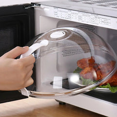 Cloche micro-ondes – Couvercle anti-projections transparent avec poignée pour cuisson et assiettes