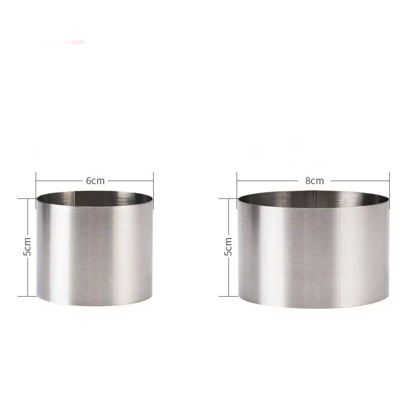 Cercle à gâteau rond en acier inoxydable