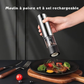 Moulin à poivre électrique rechargeable – Broyeur automatique à sel et poivre avec mouture réglable pour cuisine moderne