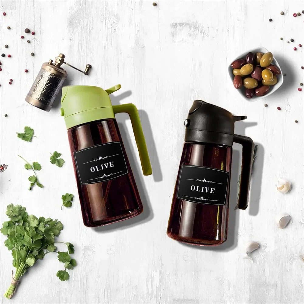Spray huile olive 2-en-1 – Bouteille en verre étanche pour cuisson, airfryer, salades et barbecue