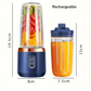 Blender Portable USB 1400 ml – Presse-Agrumes Électrique Sans Fil 6 Lames