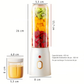 Blender Portable USB 450 ml – Extracteur de Jus Rechargeable avec 2 Tasses