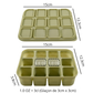 Bac à Glaçons en Silicone 12 Cubes avec Couvercle