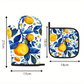 Lot de 2 Gants de Cuisine Citron & Fleurs – Résistants à la Chaleur