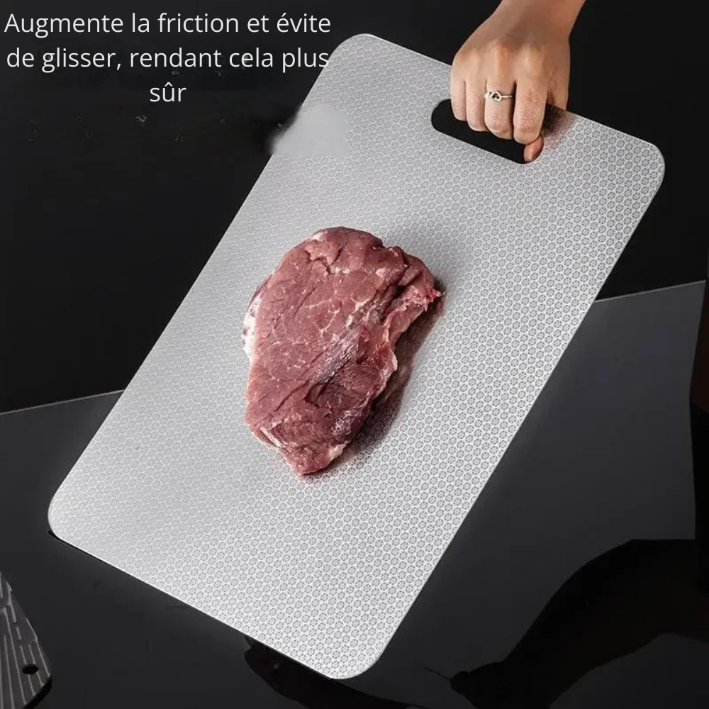 Planche à Découper Acier Inoxydable 316 – Double Face Antibactérienne