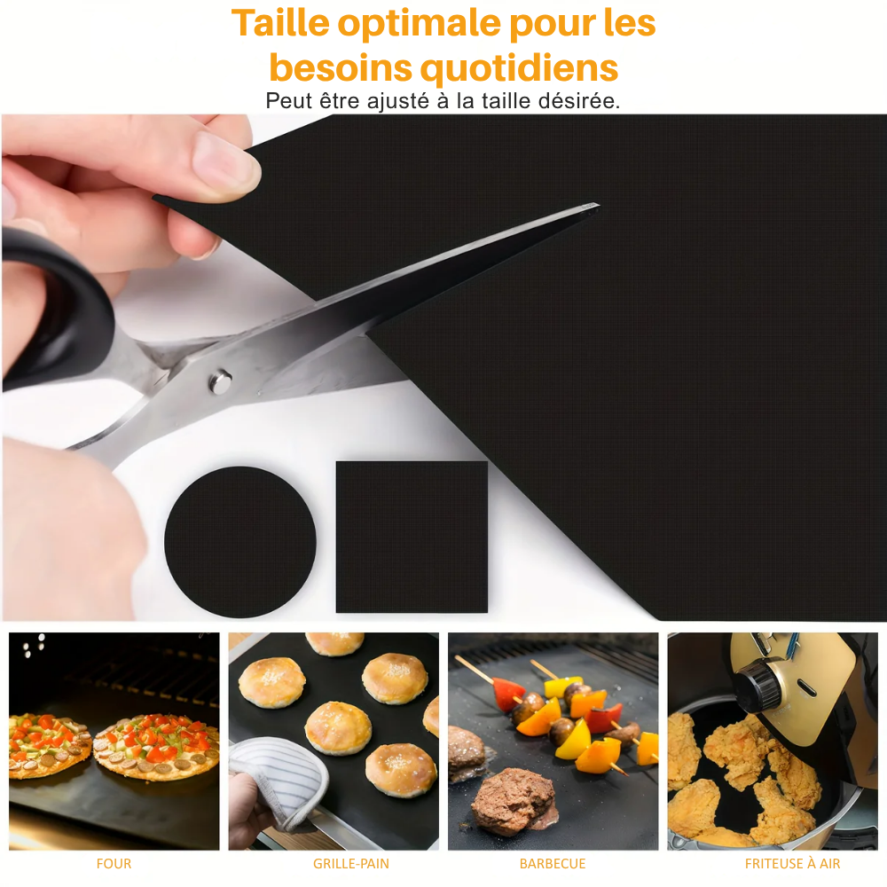 Tapis de Four Réutilisables Antiadhésifs pour Four, BBQ et Gril