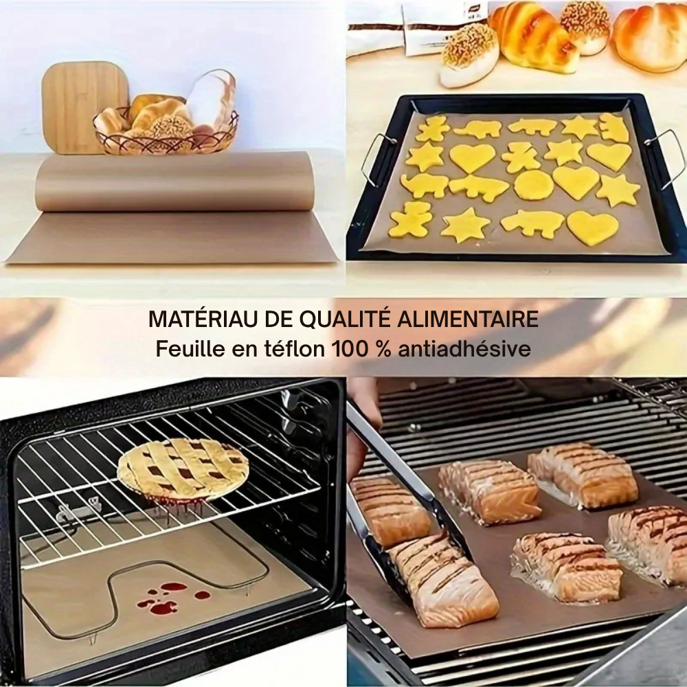 Tapis de Four Réutilisables Antiadhésifs en PTFE pour Cuisson