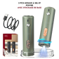 Moulin à Poivre Électrique Rechargeable avec Réglage de la Mouture