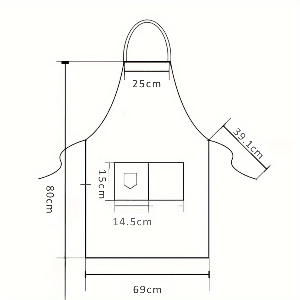 Tablier de Cuisine Robuste en Polyester avec 3 Poches – Idéal pour BBQ, Pâtisserie et Cuisine