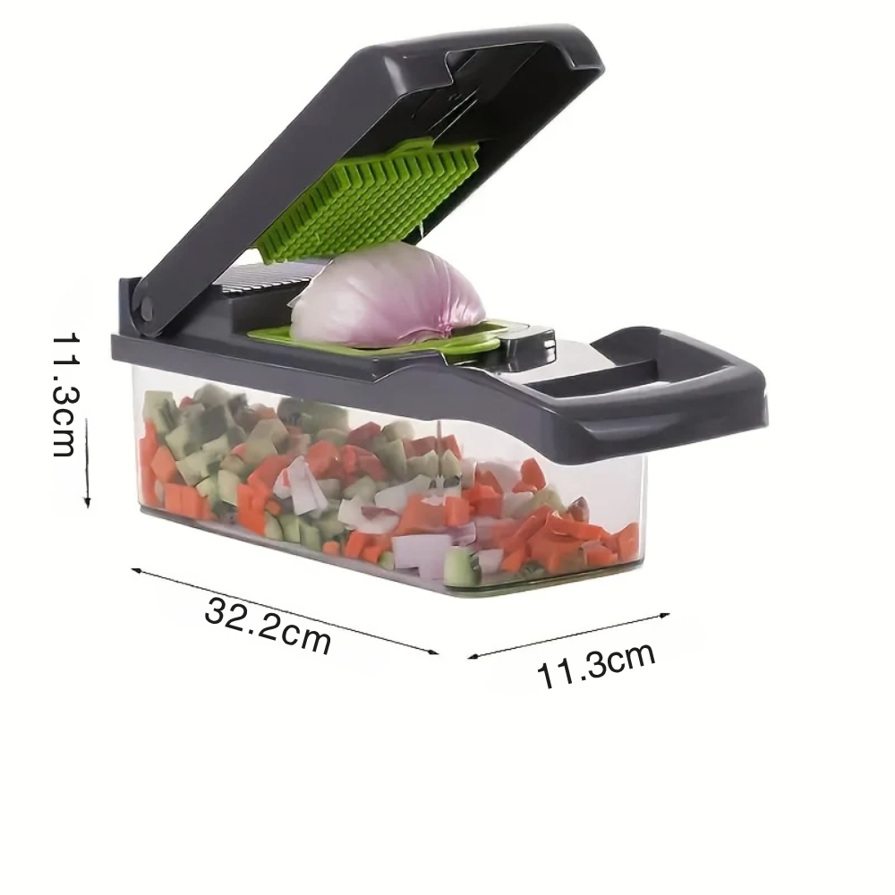Hachoir à Légumes Multifonctionnel Manuel – Coupeur, Trancheuse et Mandoline de Cuisine