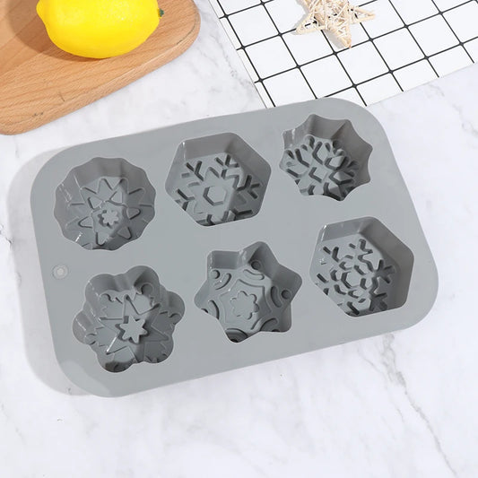 Moule à savon en silicone en forme de flocon de neige