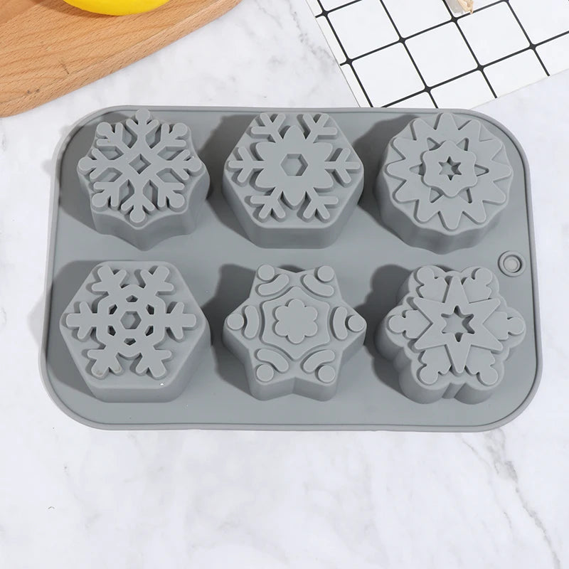 Moule à savon en silicone en forme de flocon de neige