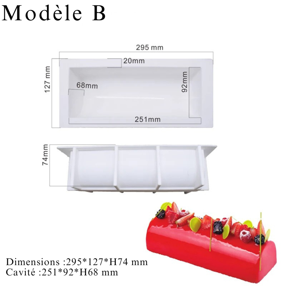 Moule à bûche de Noël en silicone