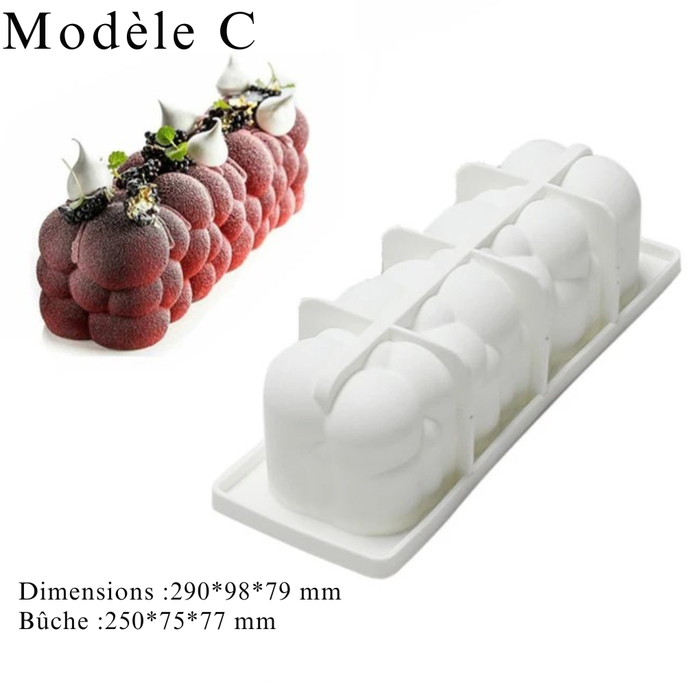Moule à bûche de Noël en silicone