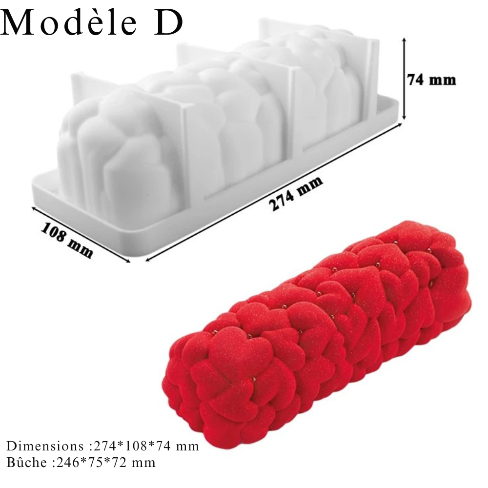 Moule à bûche de Noël en silicone