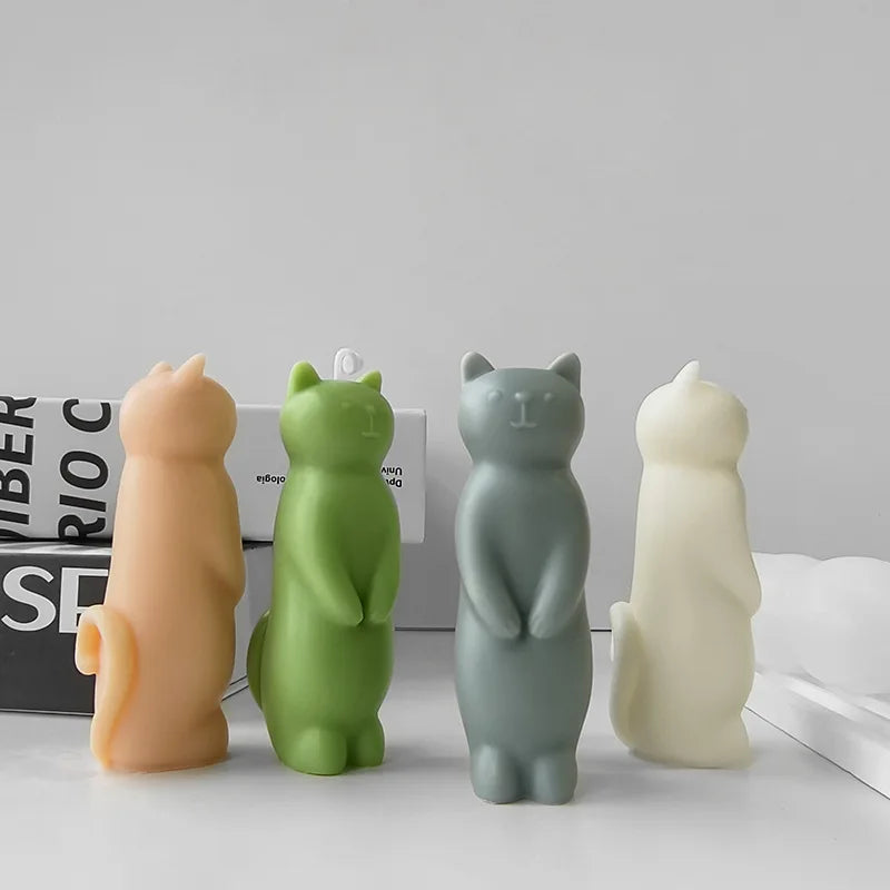 Moule à bougie chaton en silicone