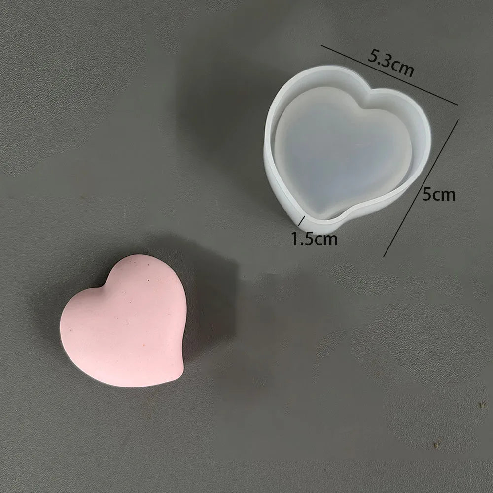 Moule à savon en silicone cœur
