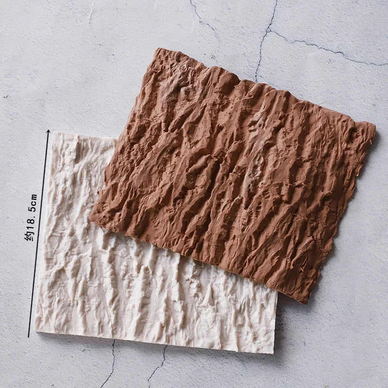 Tapis en silicone effet écorce, dimension d’environ 18,5 cm