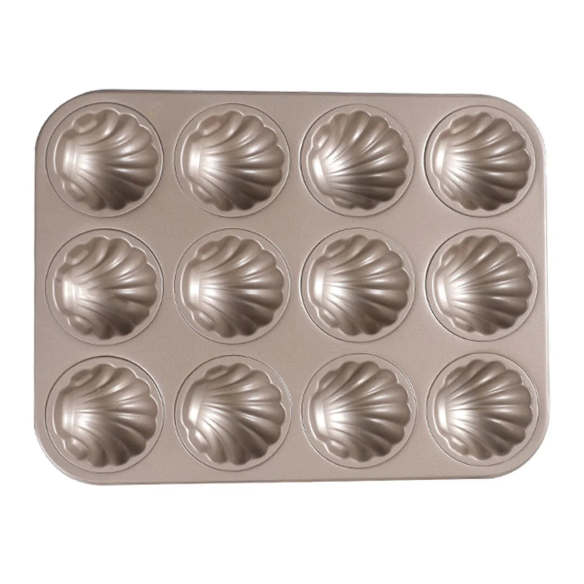 Moule à madeleines coquille en acier carbone – 12 empreintes