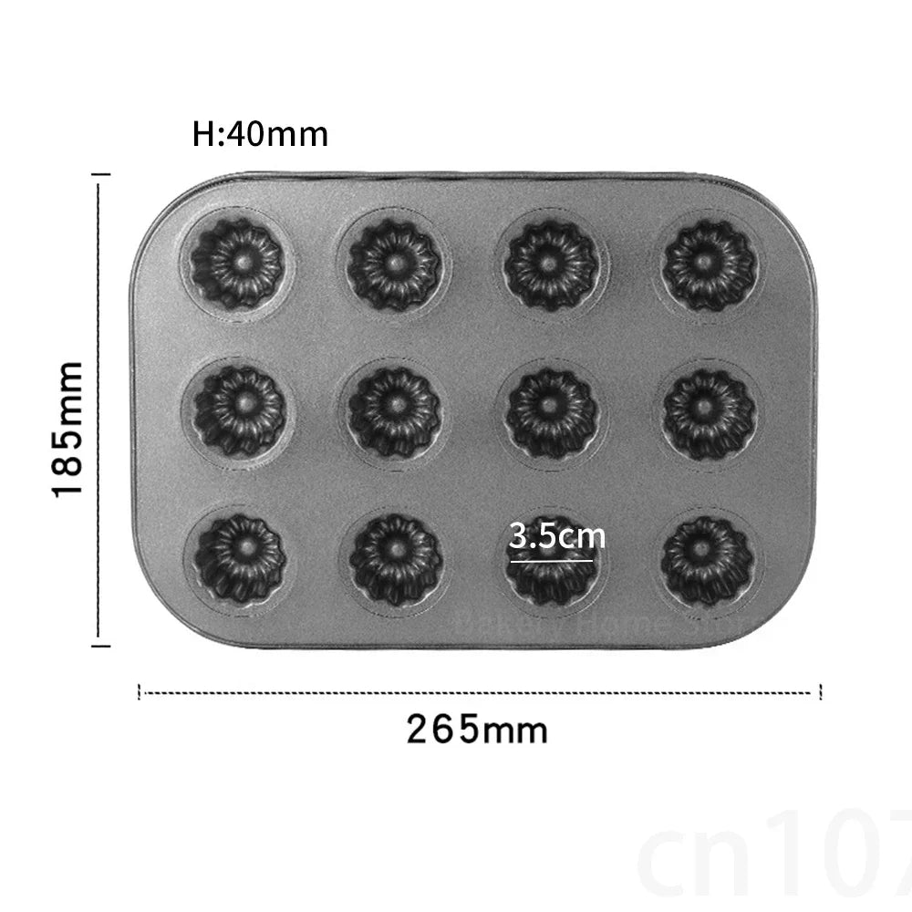 Moule à cannelés 6 ou 12 cavités