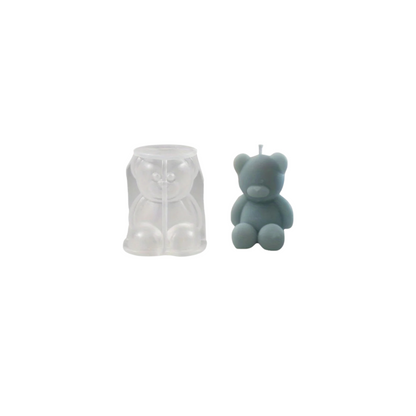 Moule à bougie en silicone en forme d'ours