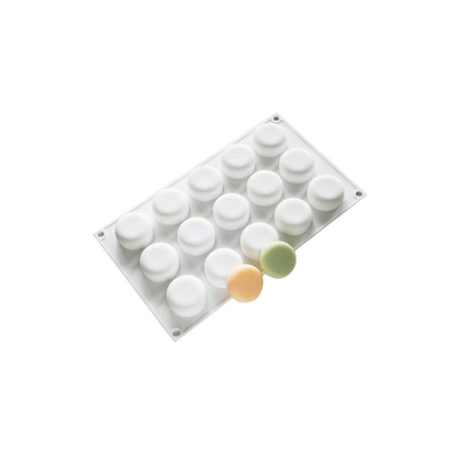 Moule à savon rond à 15 cavités en silicone