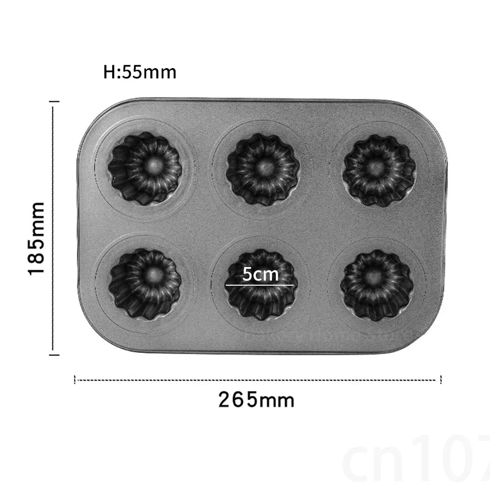 Moule à cannelés 6 ou 12 cavités