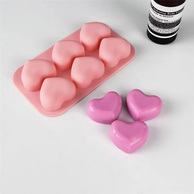 Moule à savon en silicone en forme de coeur