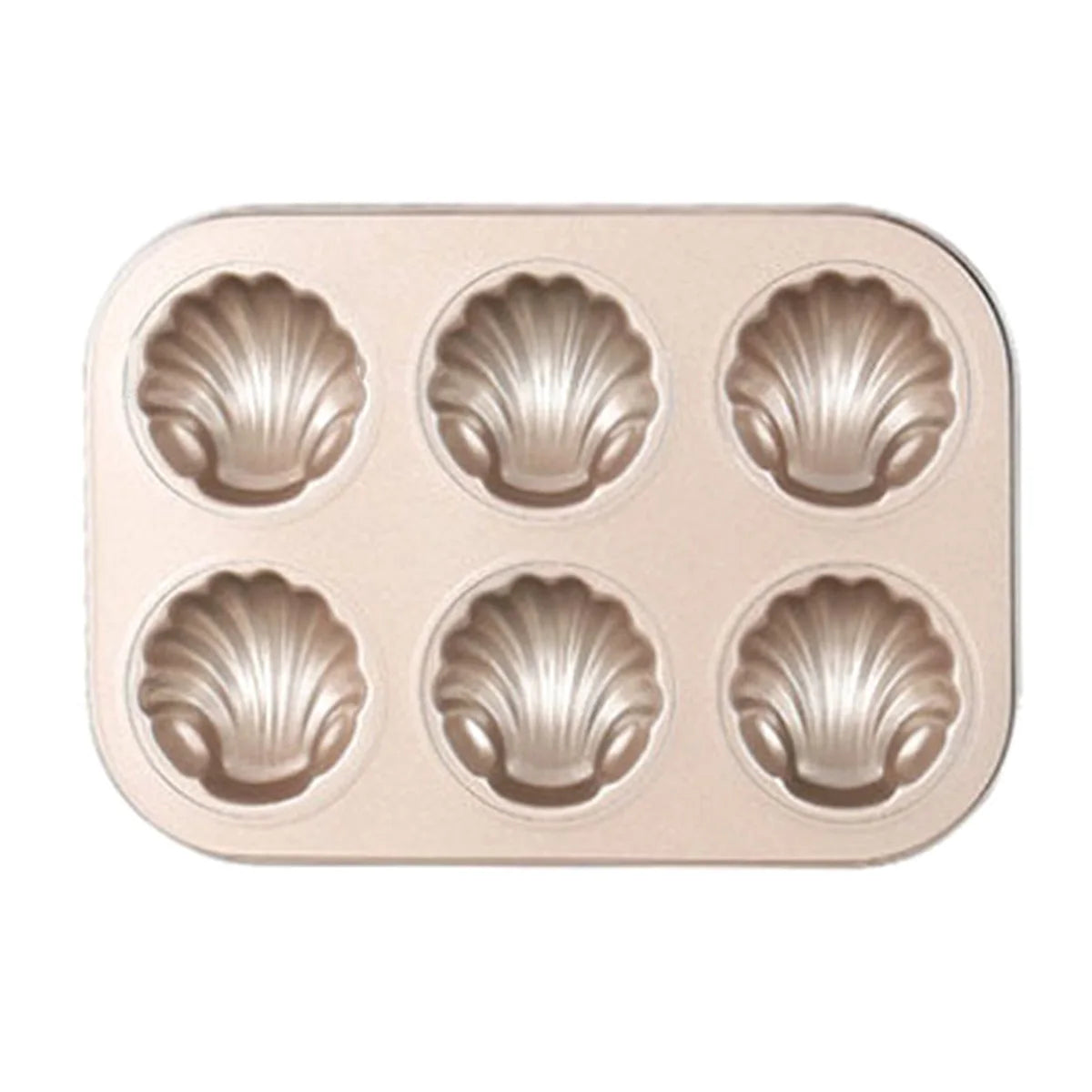 Moule à madeleines coquille en acier carbone – 6 empreintes