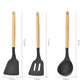 Lot de 12 ustensiles de cuisine en silicone antiadhésifs