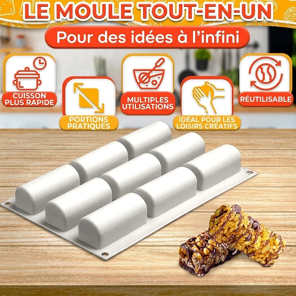 Moule silicone demi-cylindre pour entremets et mousses – version française